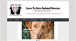 Desktop Screenshot of lovetoliveanimalrescue.org